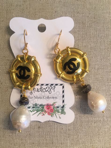 red coco chanel button earrings|coco chanel earrings for women.